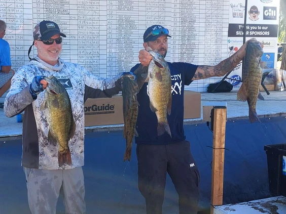 Winning team catches 50-plus pounds of bass to earn Canadian Tire Mitchell’s Bay Open championship